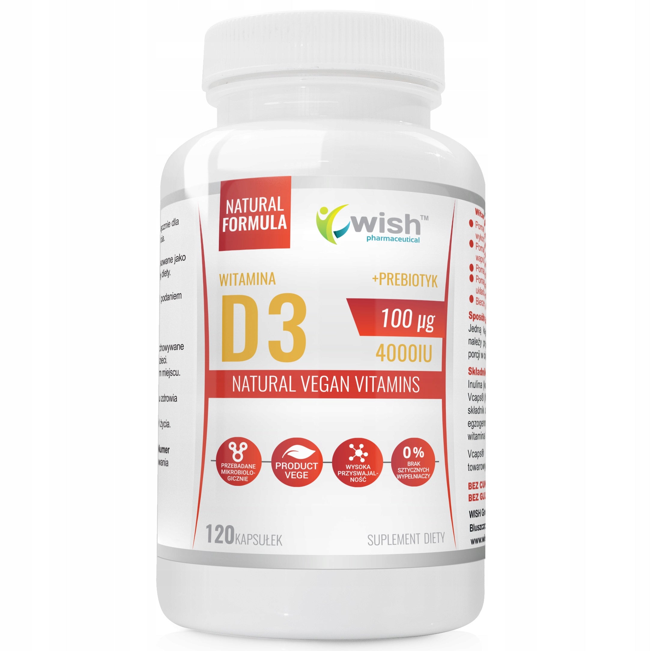 VITAMIN D3 4000IU 100µg MEGA DOSE 100% VEGAN 120