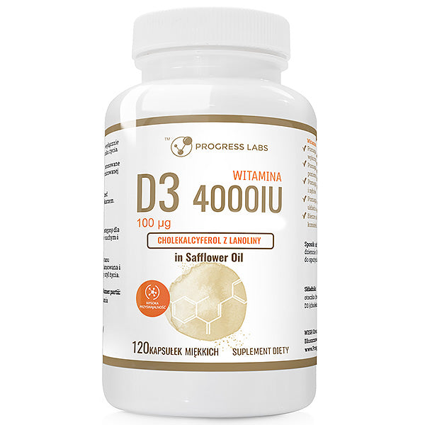 VITAMIN D3 4000IU 100µg SENIOR Softgel 120 kaps. Progress Labs Resistance