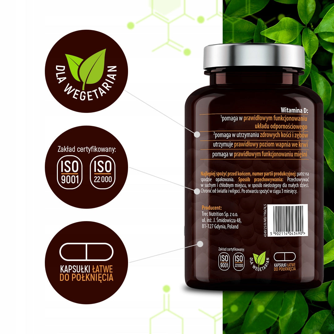 VITAMIN D3 FOR 120 DAYS HIGH PORTION 1000% RWS BONE MUSCLES TEETH IMMUNITY Manufacturer code Wit D3 gold 2000 w tabletkach kapsułkach