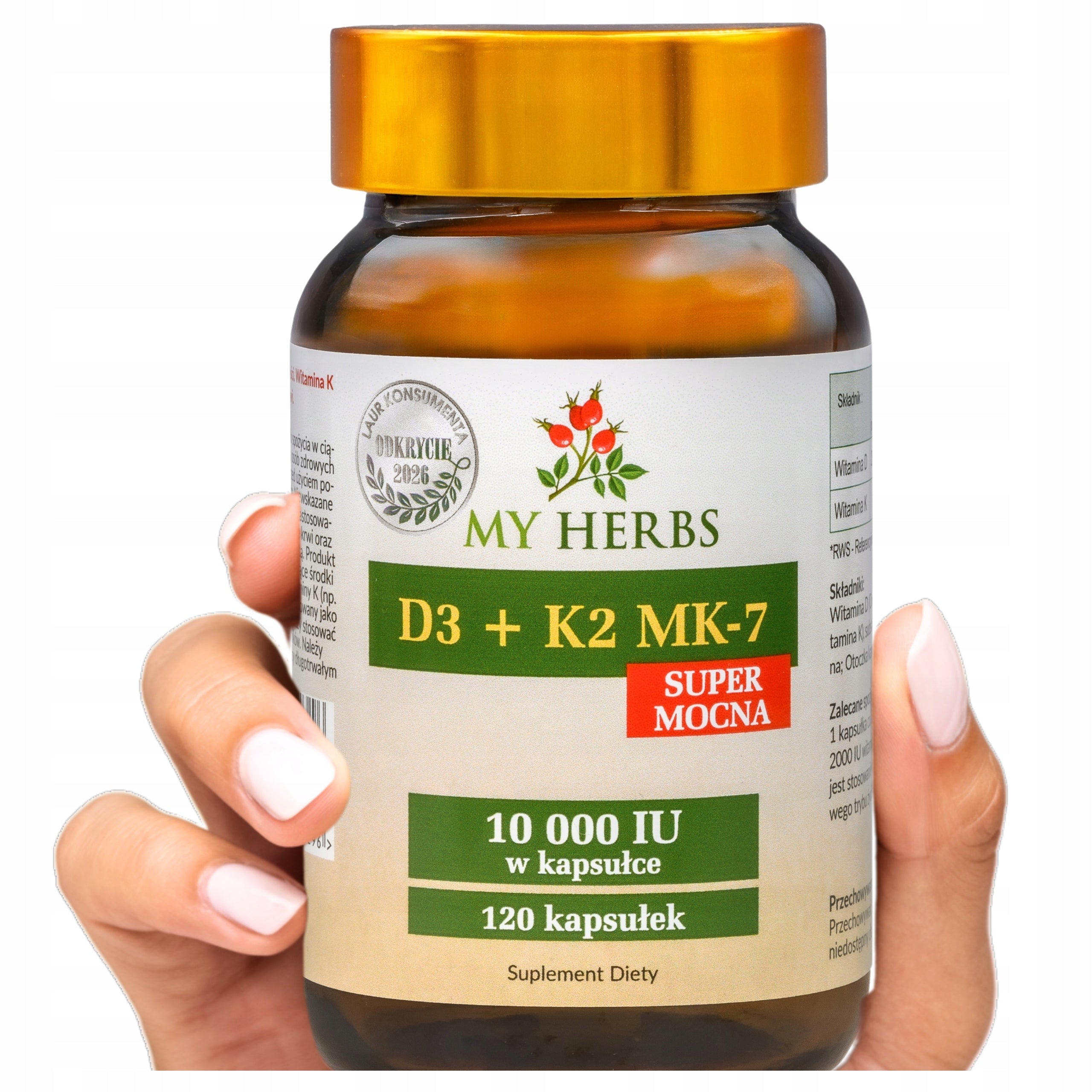VITAMIN D3+K2 MK-7 SUPER STRONG 10 000 IU 120 pcs HEART BONE TEETH