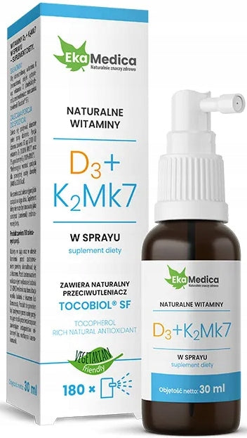 VITAMIN D3 + K2 MK7 Ekamedica RESISTANCE HEALTHY BONES spray 30ml