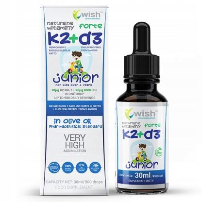 VITAMIN K2 MK-7 + D3 800IU JUNIOR IN DROPS 30ML