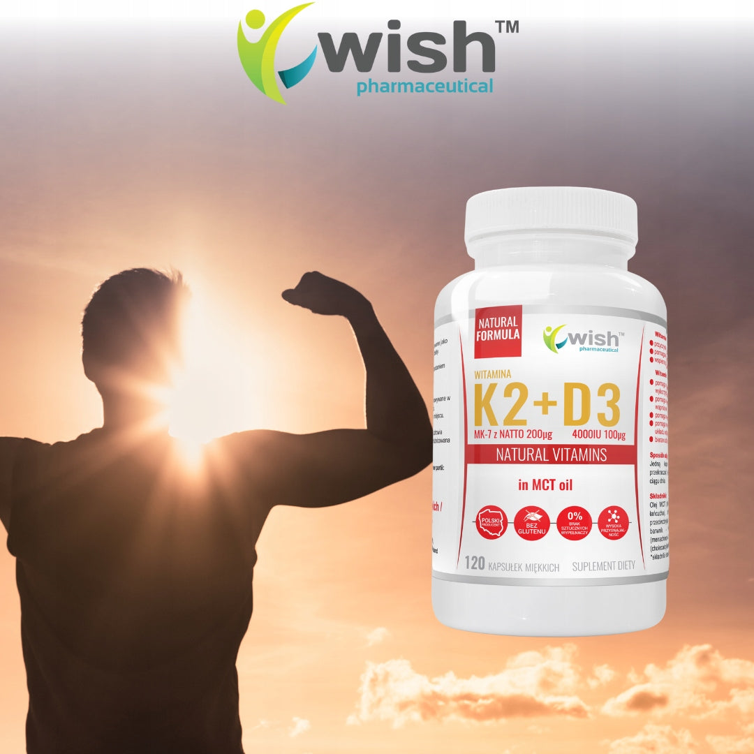 VITAMIN K2 MK7 200 mcg with natto + D3 4000 IU MCT Bone Heart 120 capsules Manufacturer code 5903351710152