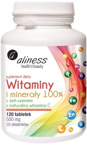 VITAMINS AND MINERALS COMPLEX C IODINE Selenium Aliness Multivitamin Ginseng