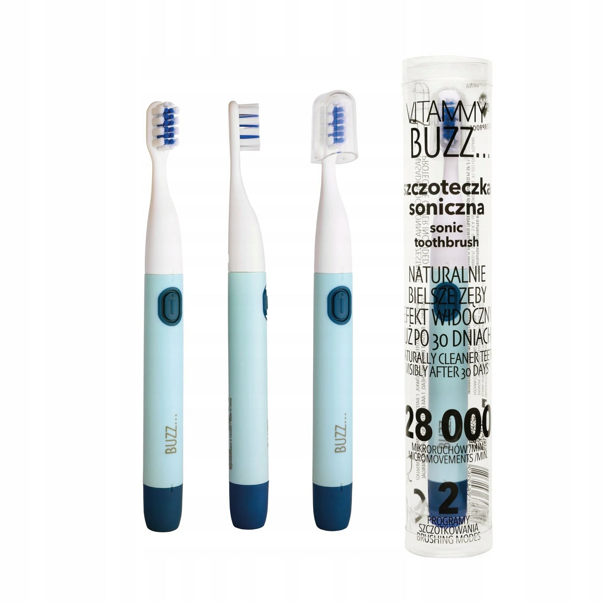 VITAMMY BUZZ BLUE Sonic toothbrush, 2 programs...