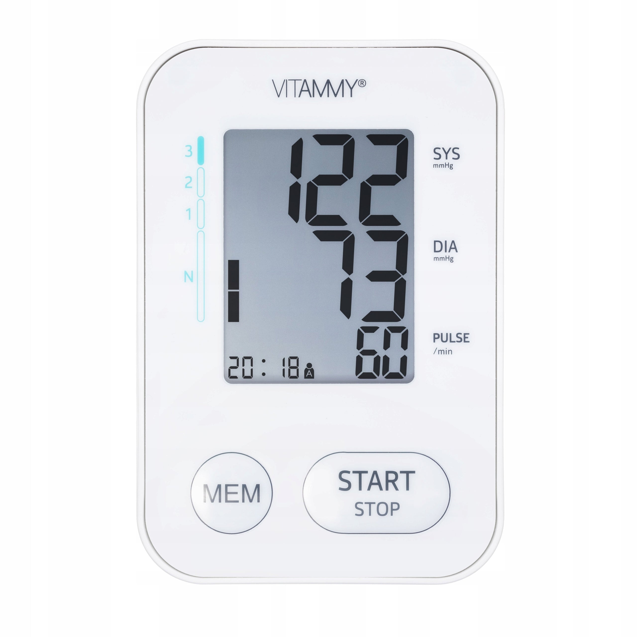 VITAMMY NEXT 4+ Shoulder blood pressure monitor power supply included, WHO function Medical device no