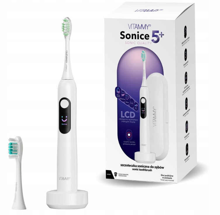 VITAMMY SONICE 5+ WHITE sonic toothbrush case included