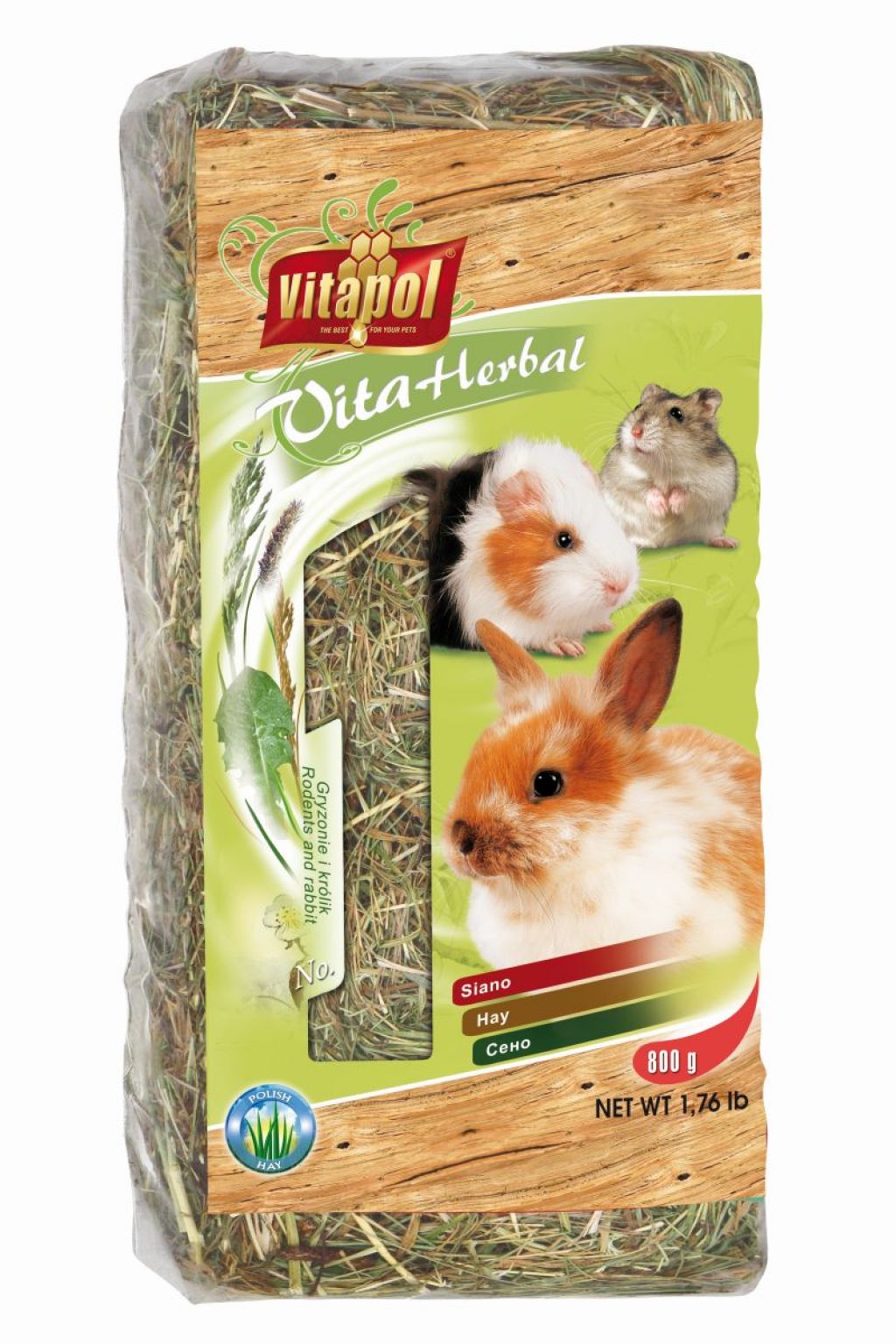 VITAPOL HAY FOR RODENTS / RABBIT 2x800G MULCH