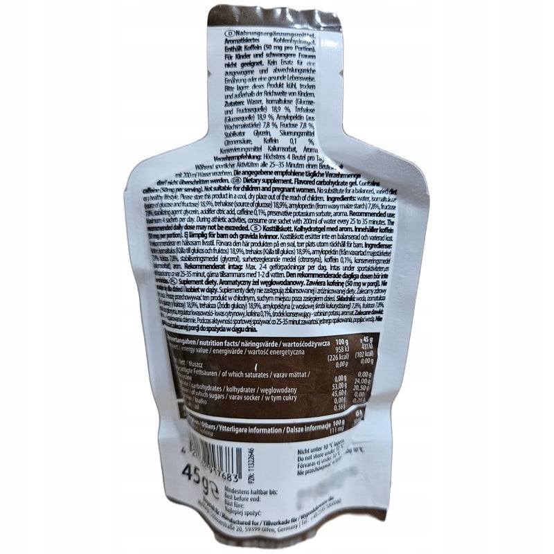 VITARGO Gel 45g cola Energy gel carbohydrates with caffeine EAN (GTIN) 4260132917683