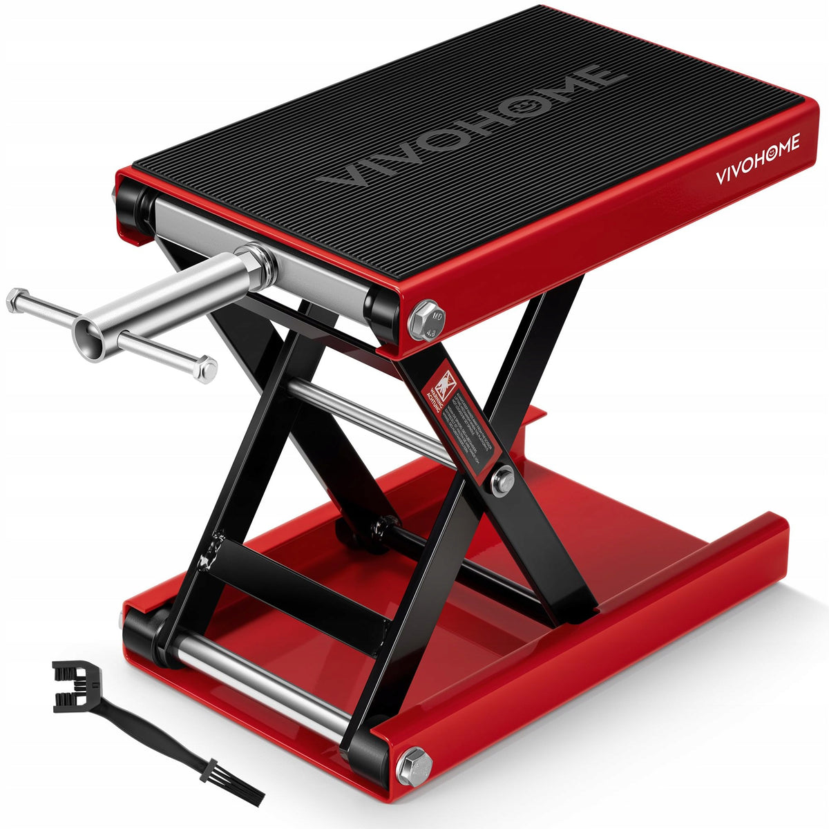 VIVOHOME 1100 lbs Motorcycle Lift, Adjustable, Steel, Red