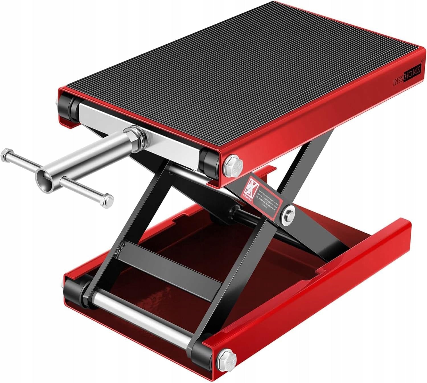 VIVOHOME motorcycle scissor lift 500 kg steel crank ATV red