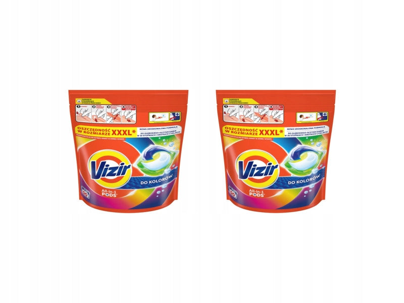 VIZIR All In 1 Pods Color Washing Capsules - 2 x 50 Pack