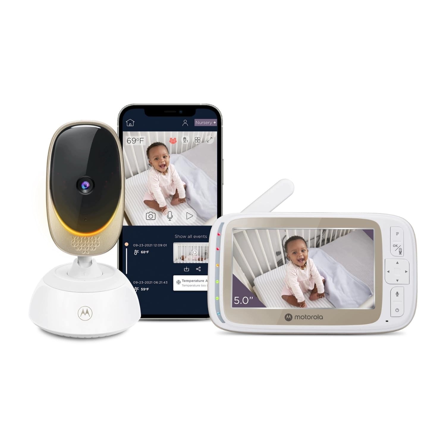 VM85 CONNECT BABY MONITOR WITH WIFI CAMERA AND MOBILE APP DISPLAY 5