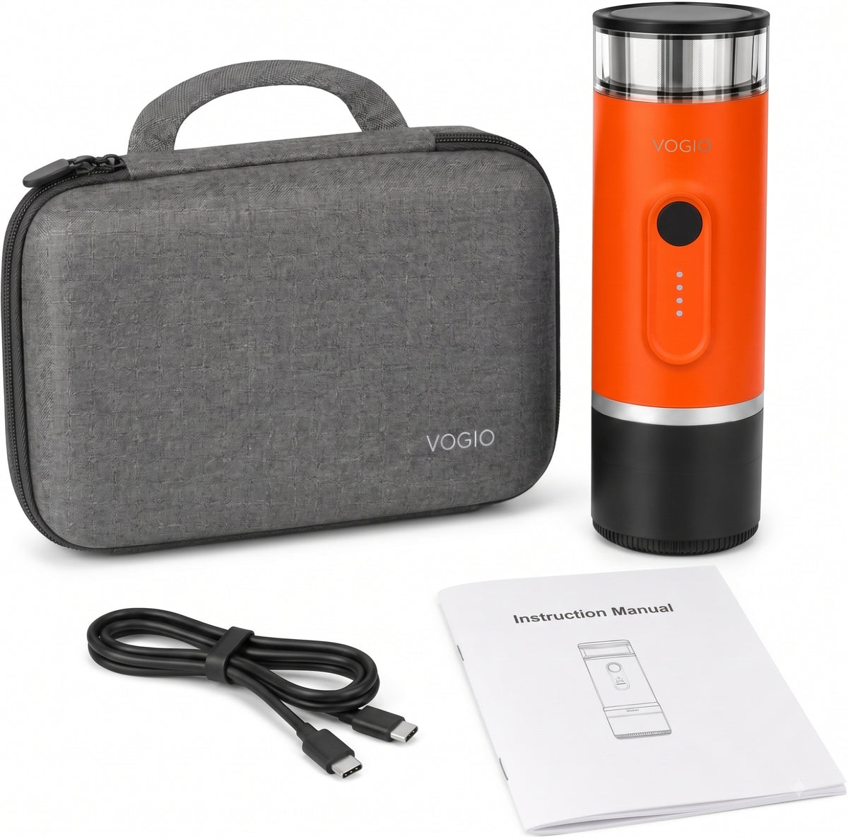 VOGIO ToGo K2 PLUS | Orange | 2in1 Portable Coffee Maker Brand VOGIO