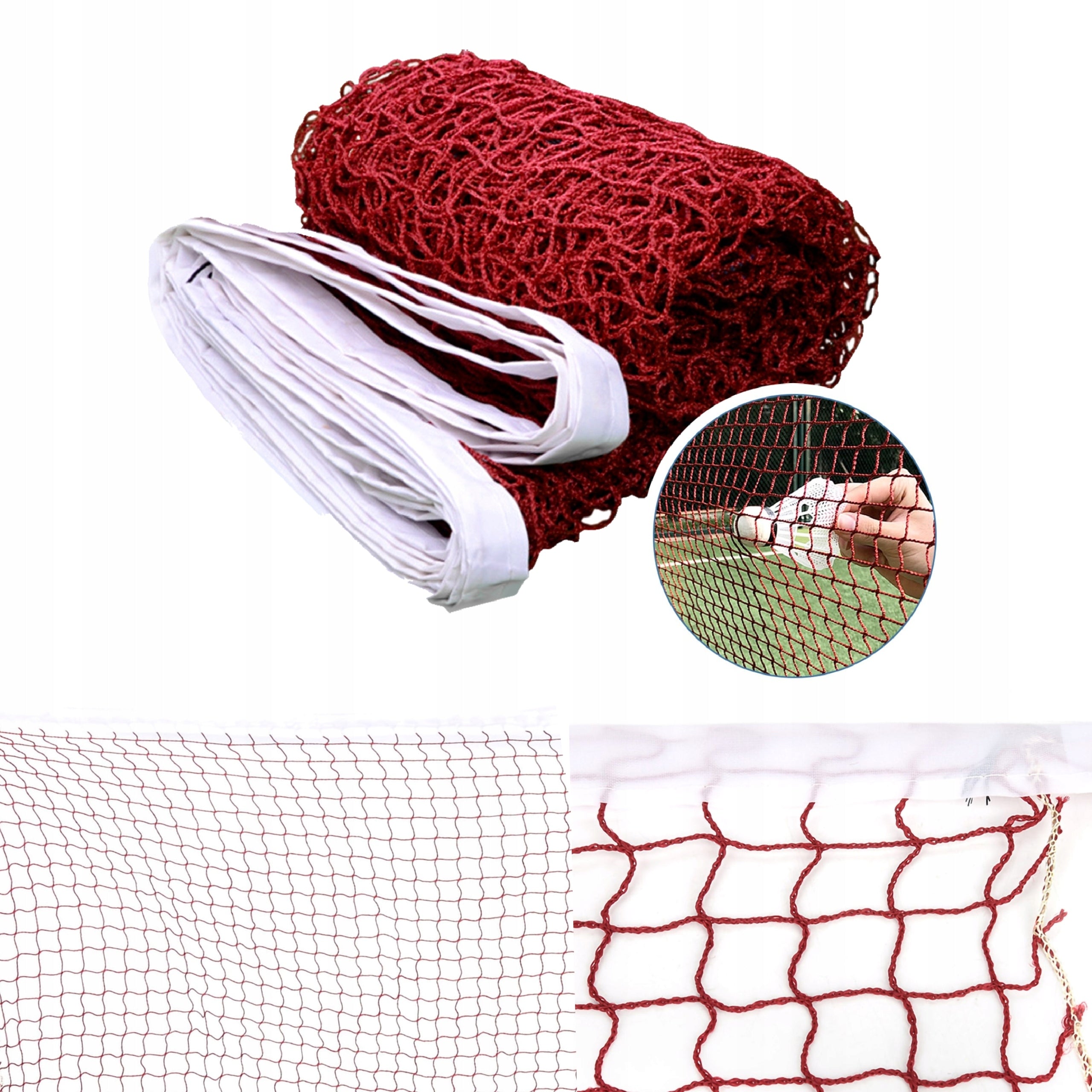 VOLLEYBALL NET BADMINTON SPORT 650X50 CM PORTABLE RED