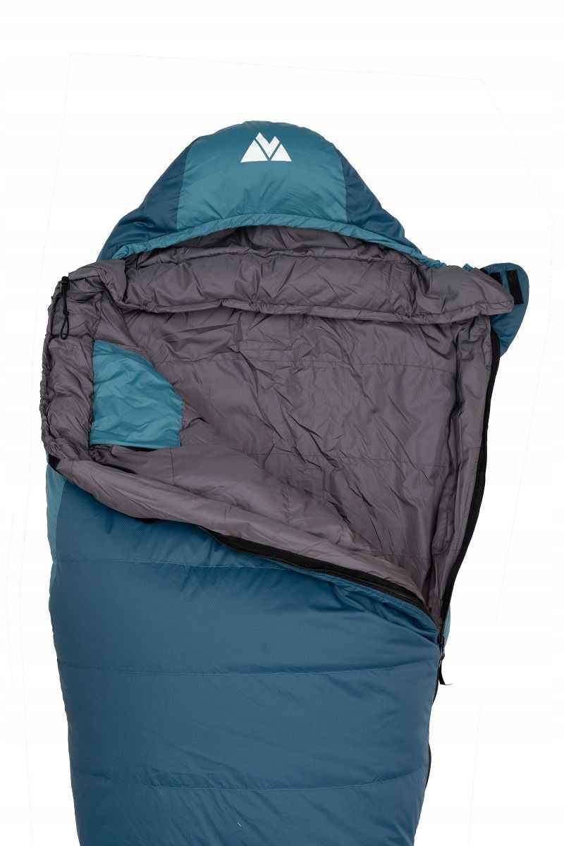 VOLVEN Down sleeping bag Volven Polaris 215x75cm blue left Packaging status original