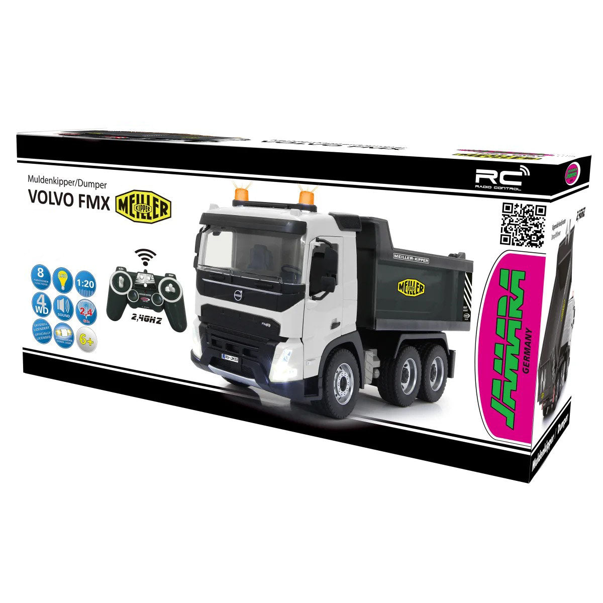 VOLVO FMX MEILLER-KIPPER DUMP TRUCK FOR 2,4 GHz REMOTE CONTROL Packaging status original