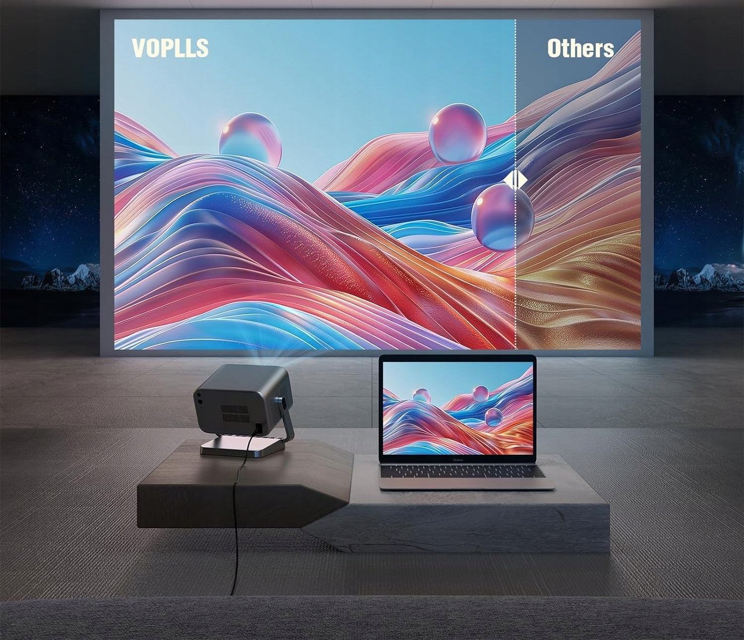 VOPLLS M10 LCD Projector Silver YouTube Netflix Brand no brand