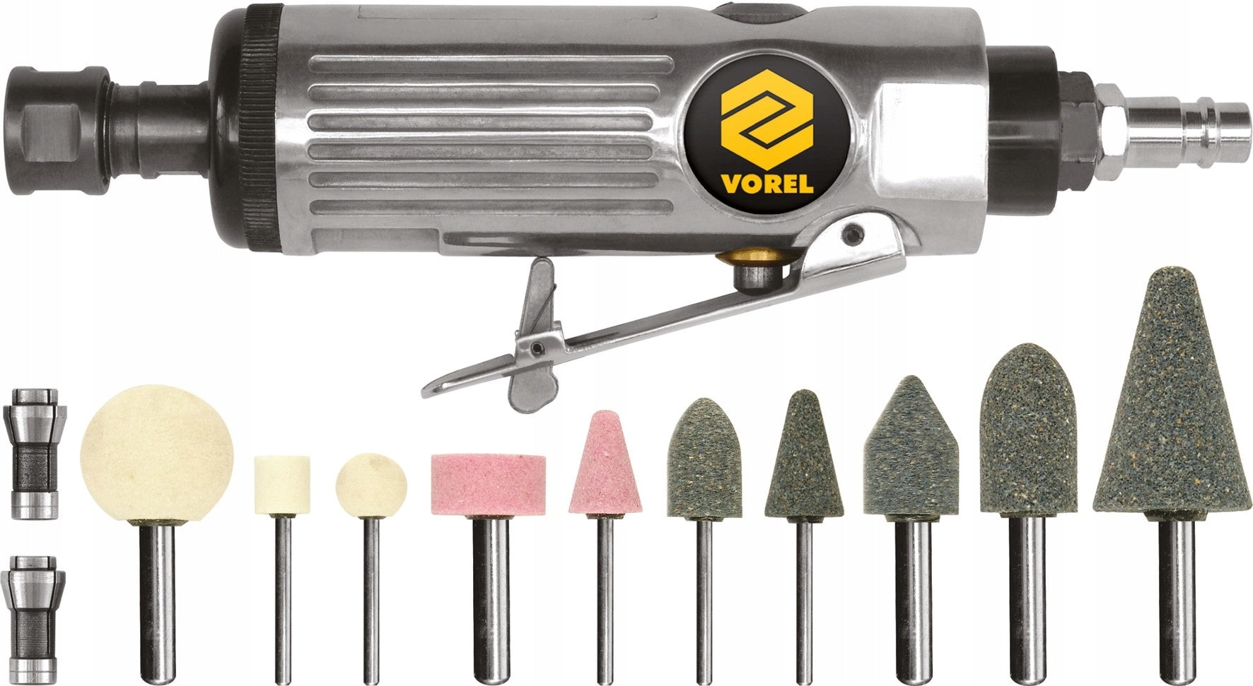 VOREL PNEUMATIC GRINDER. SIMPLE WITH ACCESSORIES Brand Vorel