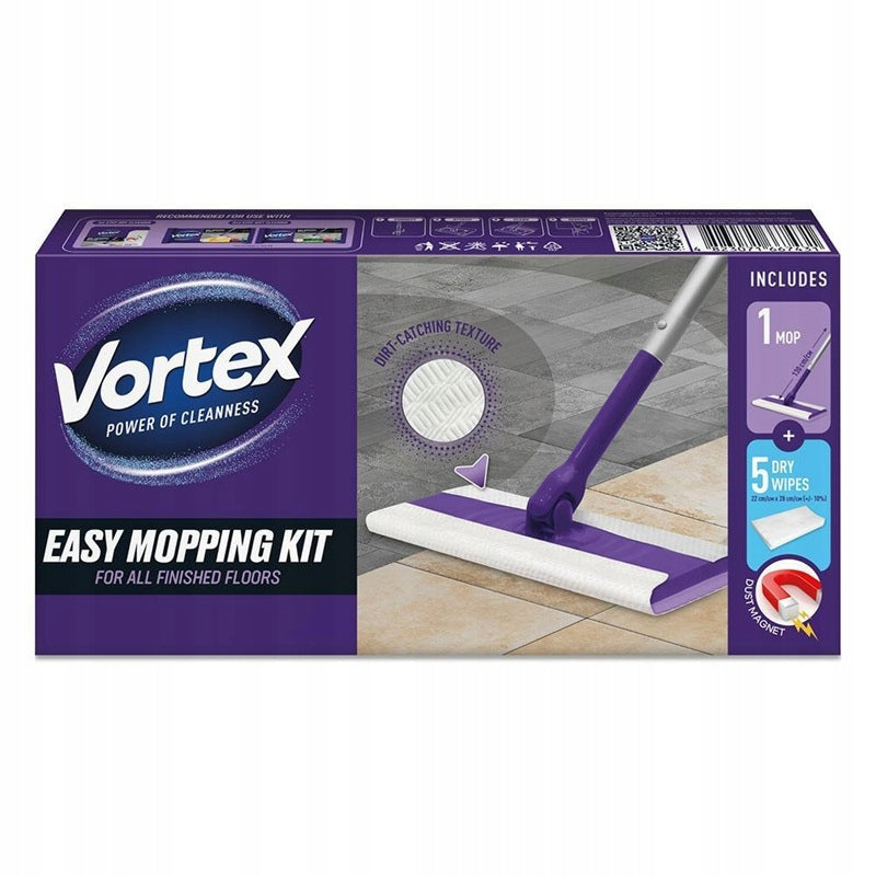 VORTEX Rotary flat mop set + 5 dry wipes