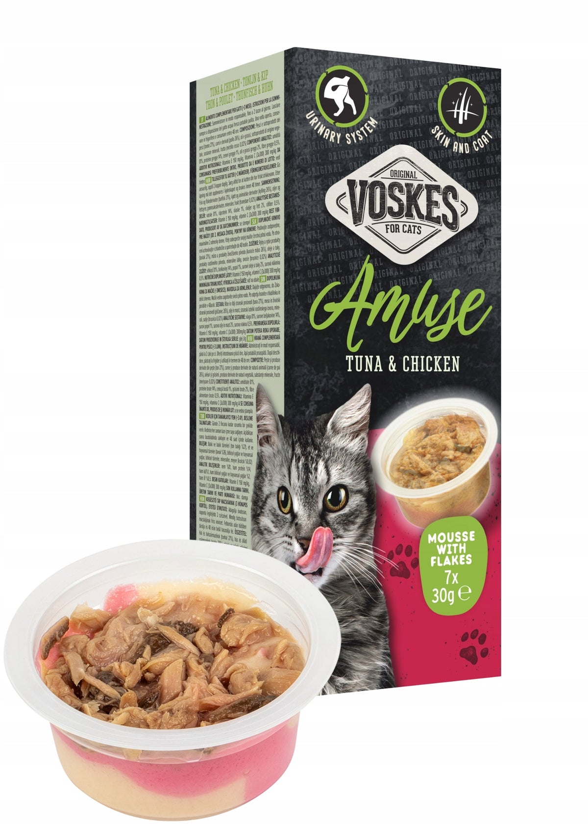 VOSKES CAT MOUSSE TUNA & CHICKEN SUPPLEMENTARY FOOD 7x30g
