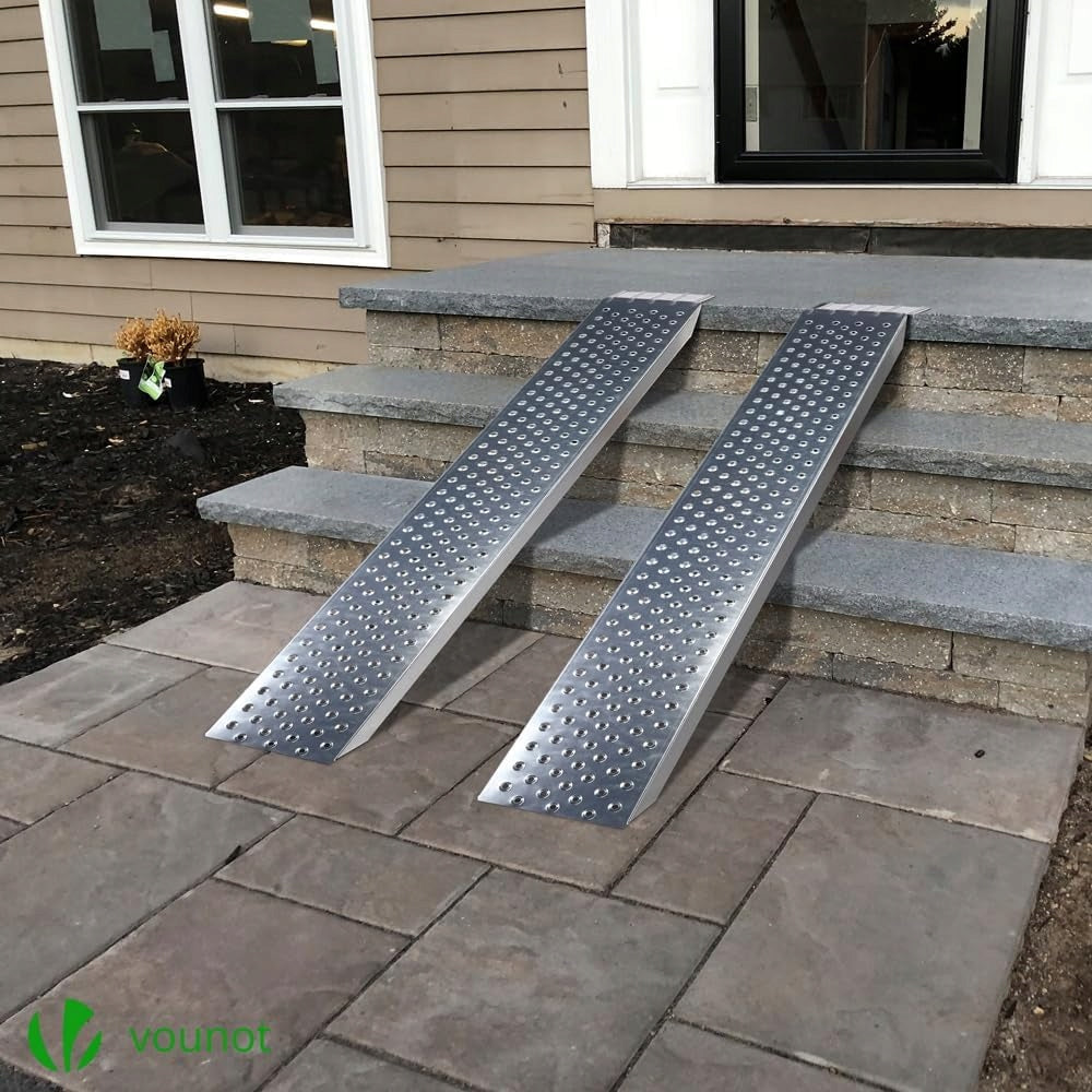 VOUNOT2 x overrun ramp, 400 kg, galvanized steel 135 × 23 × 5 cm silver Manufacturer code 8431252021079