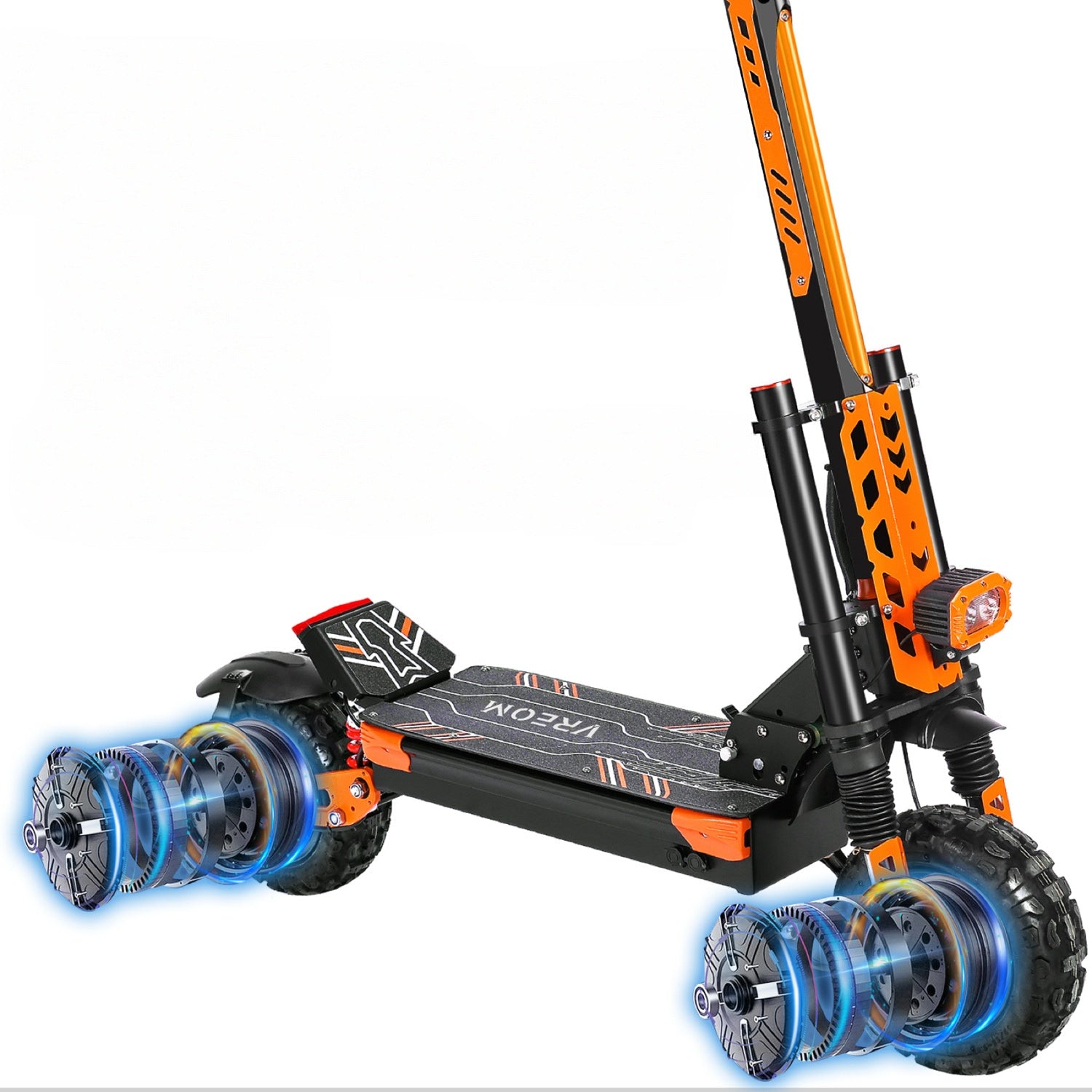 VREOM Z37 Electric Off-Road Scooter 6000W Range of 70 km Off-Road Tires 11“ Additional features horn meter lighting pumped wheels speedometer seat foldable water resistance