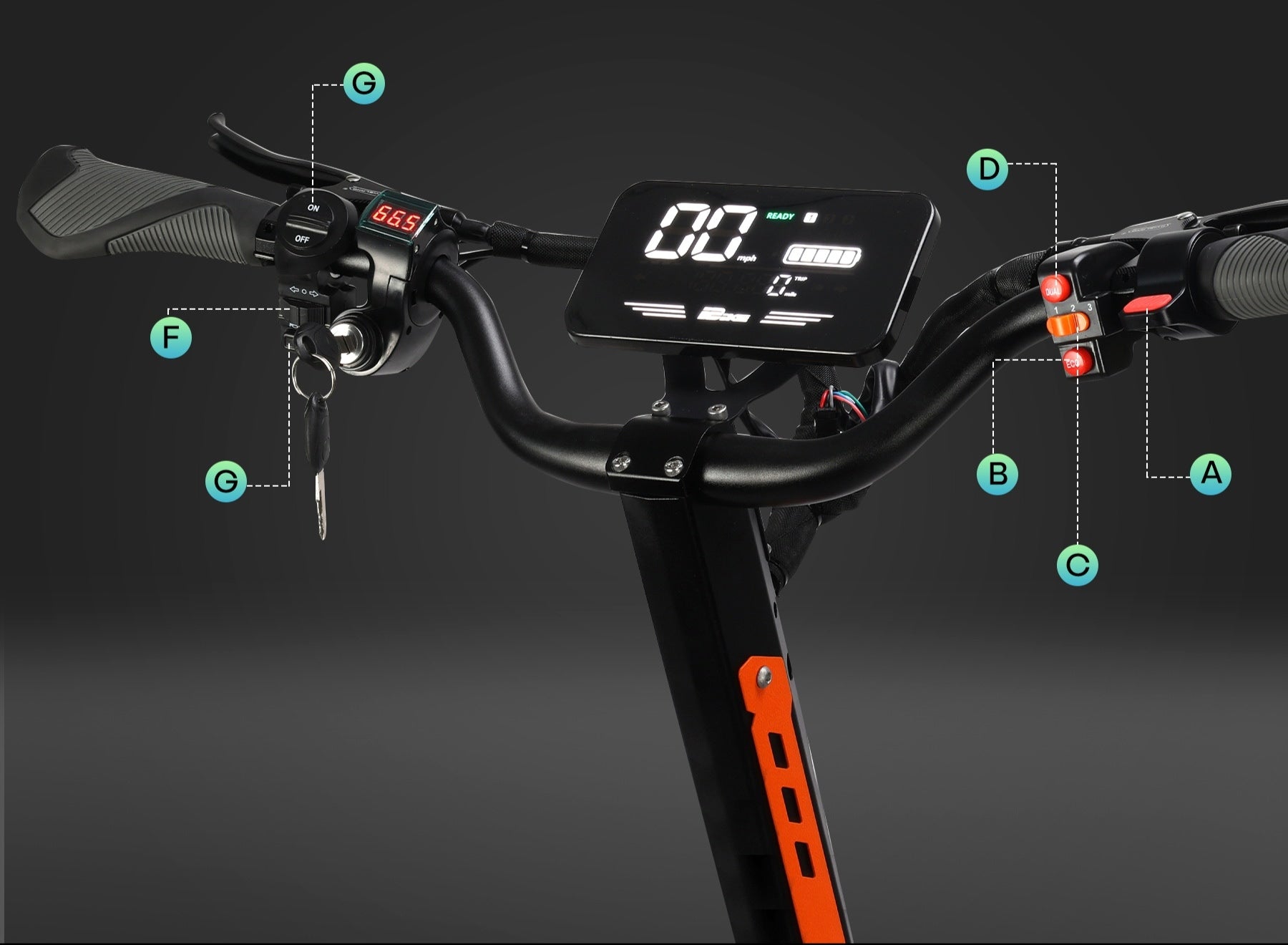 VREOM Z37 Electric Off-Road Scooter 6000W Range of 70 km Off-Road Tires 11“ Weight 28 kg