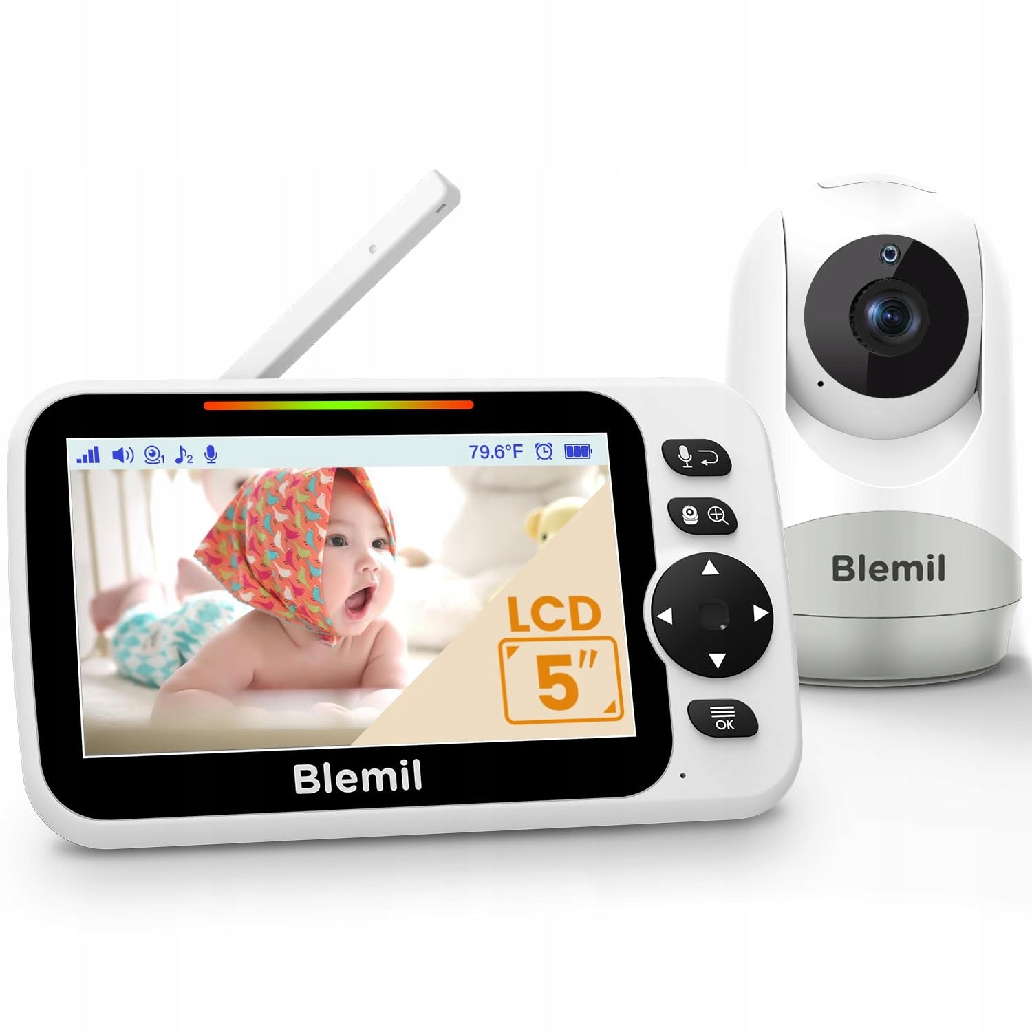 VTECH Baby Monitor Electronic Audio Camera 30h Battery 5 Inch Screen