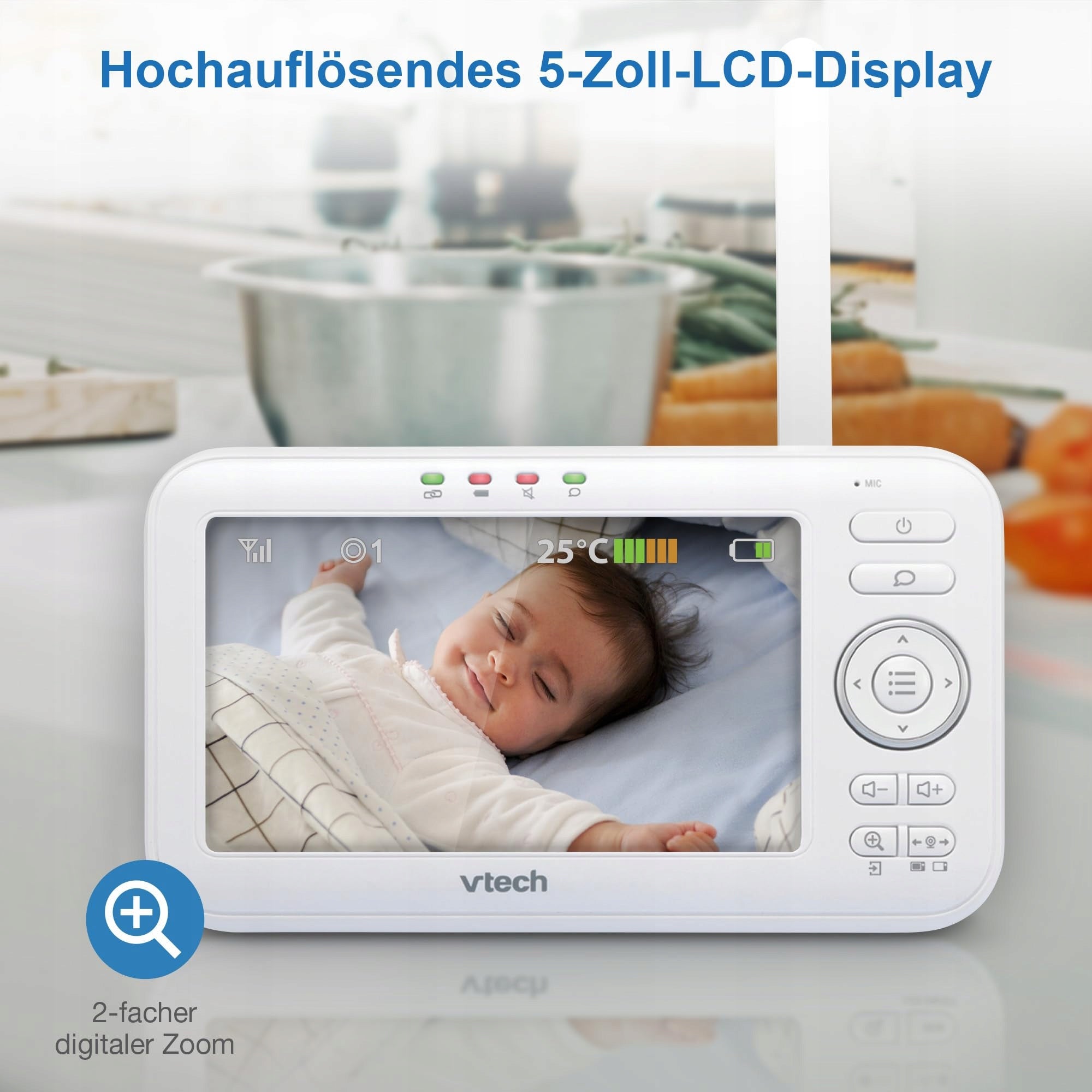 VTECH Babyfon Camera 5 Inch LCD Night Screen Vision Baby Monitor Brand VTech
