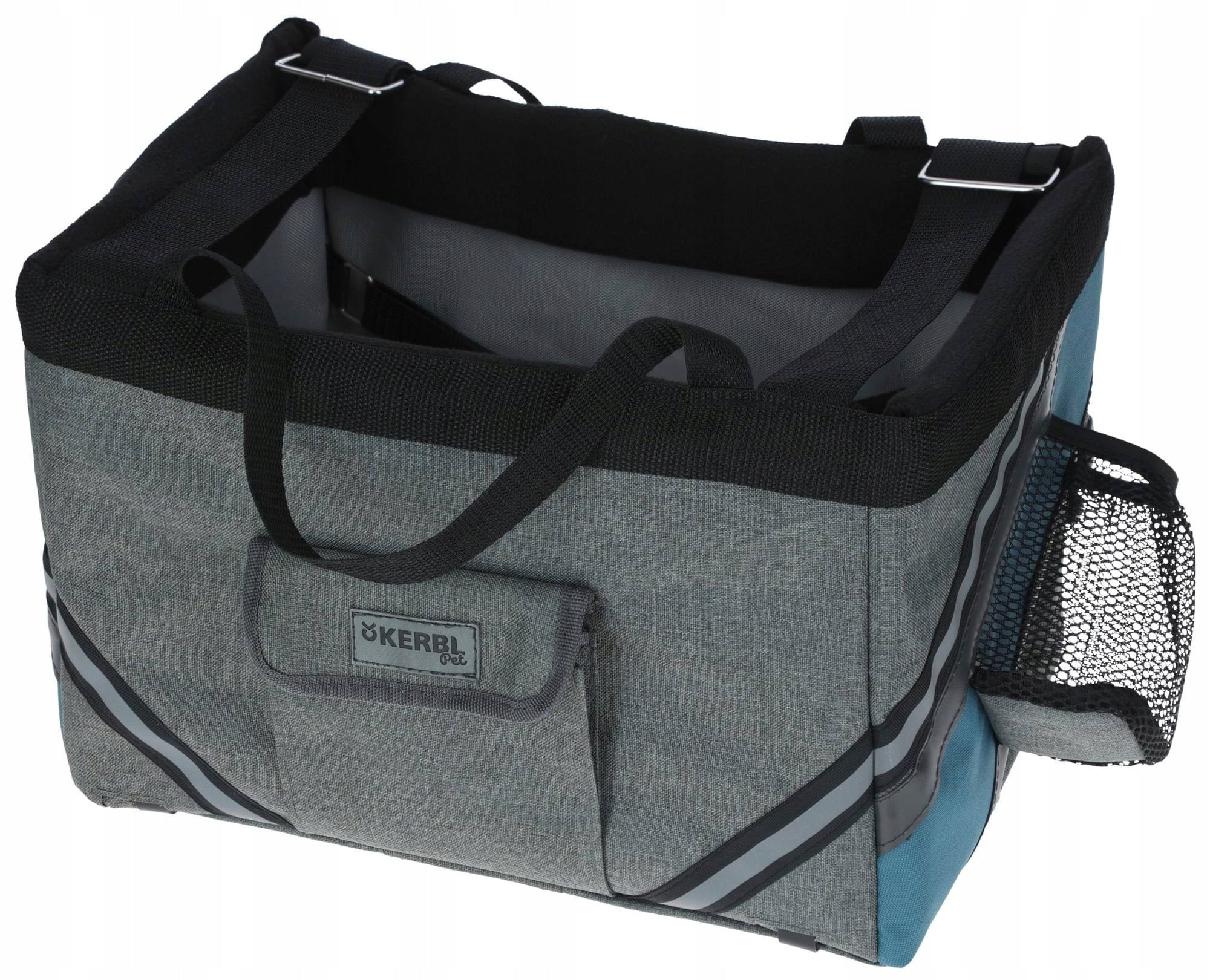 Vacation Dog Bike Bag, 38 x 25 x 25 cm, Grey/Blue, Kerbl Product weight with unit packaging 1.45 kg