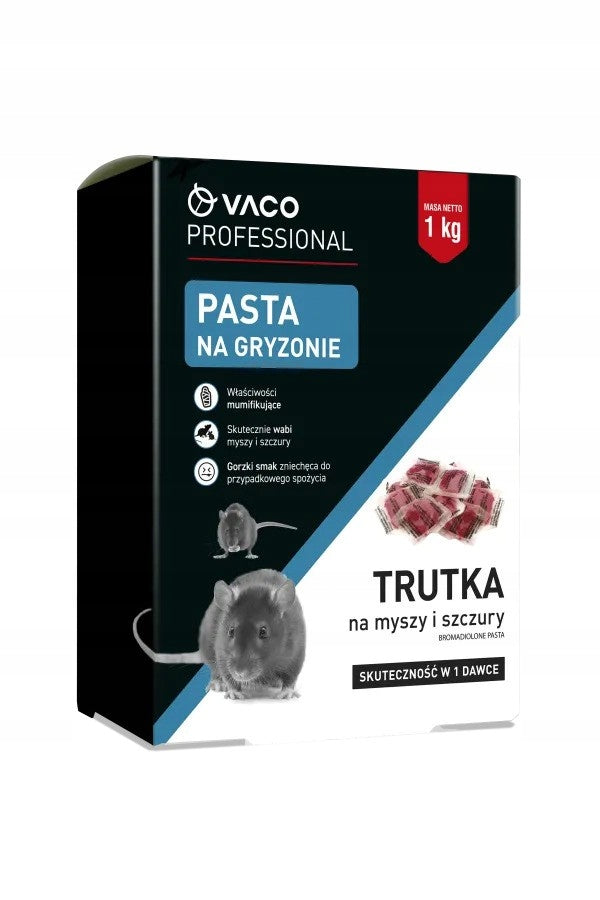 Vaco Poison paste for rodents mice and rats 1kg (cardboard)