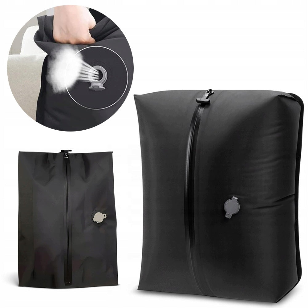 Vacuum Bag Travel Compression Waterproof For Clothes Color black