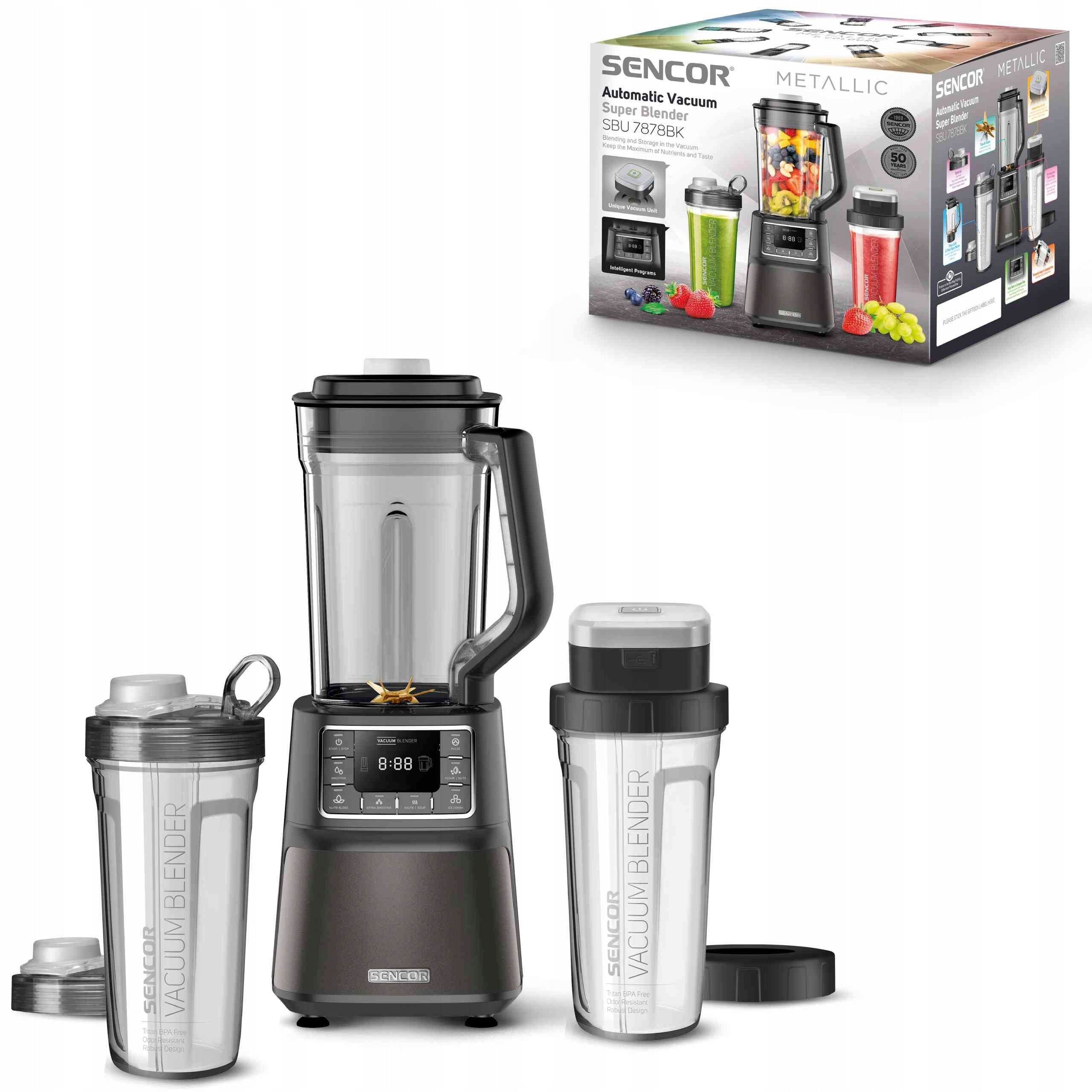 Vacuum Chalice Blender Sencor SBU 7878BK STRONG 1500W 1,5L + BOTTLE EAN (GTIN) 8590669264735