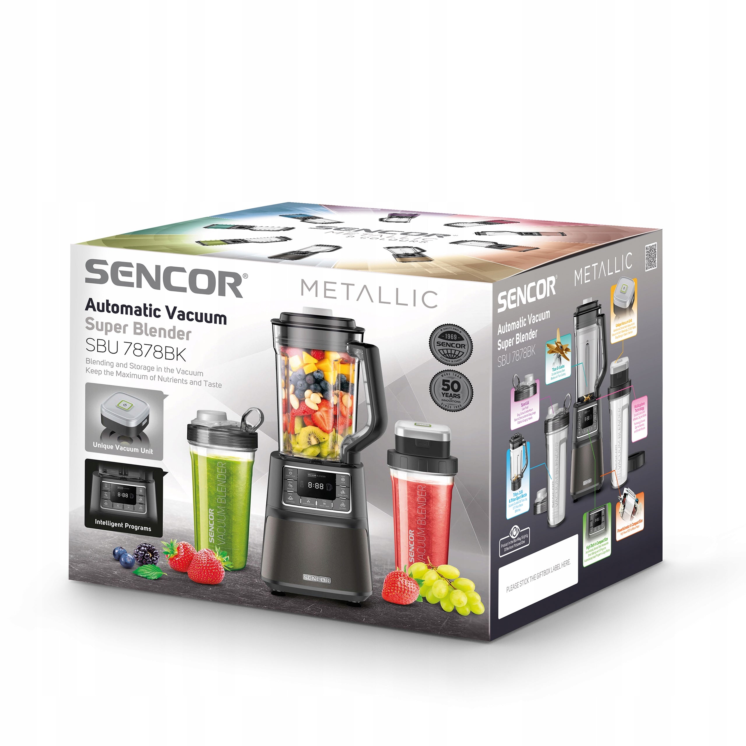 Vacuum Chalice Blender Sencor SBU 7878BK STRONG 1500W 1,5L + BOTTLE Manufacturer code SBU 7878BK