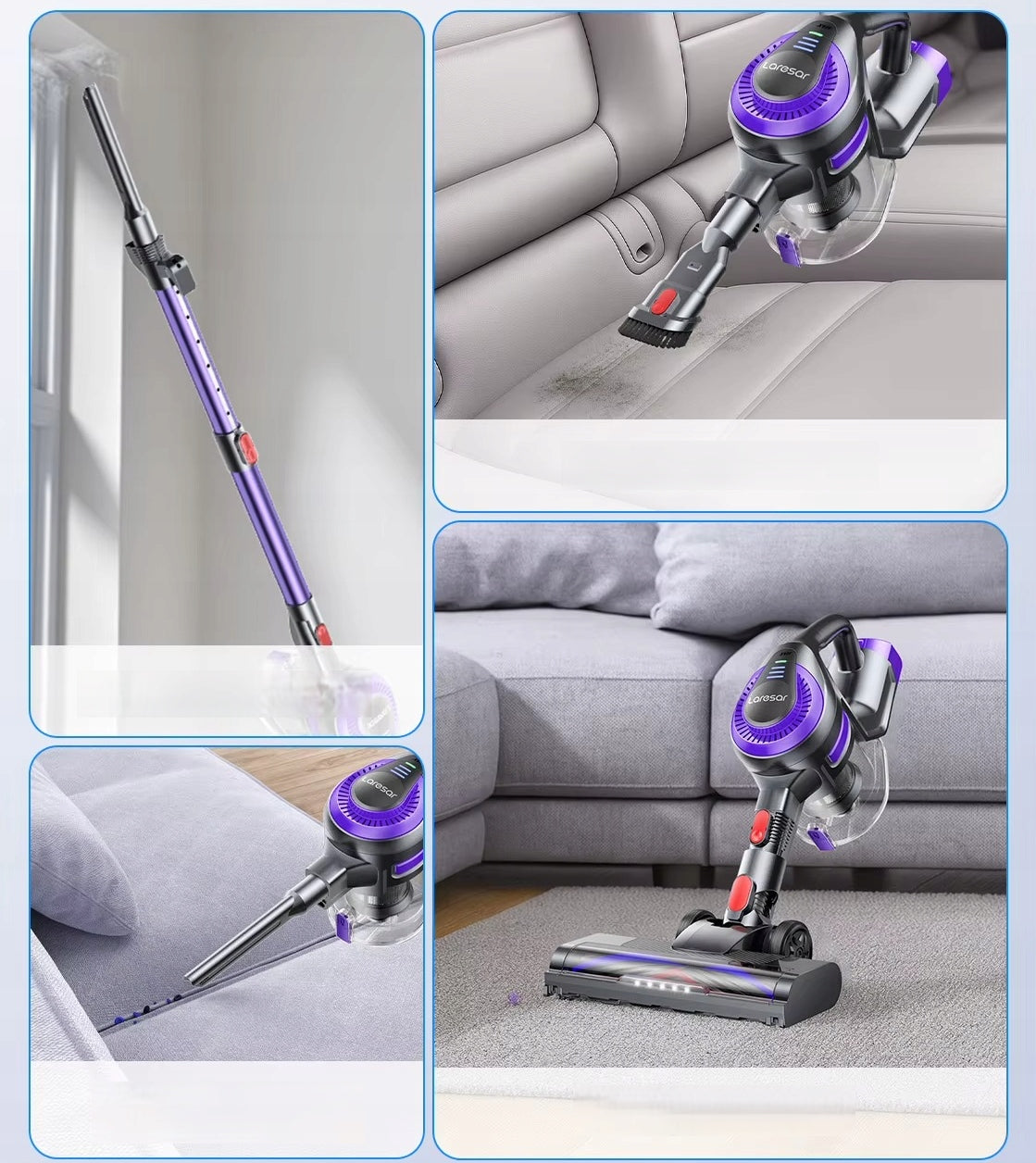 Vacuum Cleaner LARESAR V10 Lite Vertical Wireless Bagless 38kPa HEPA x2 Manufacturer code Odkurzacz Akumulatorowy dla Alergików HEPA