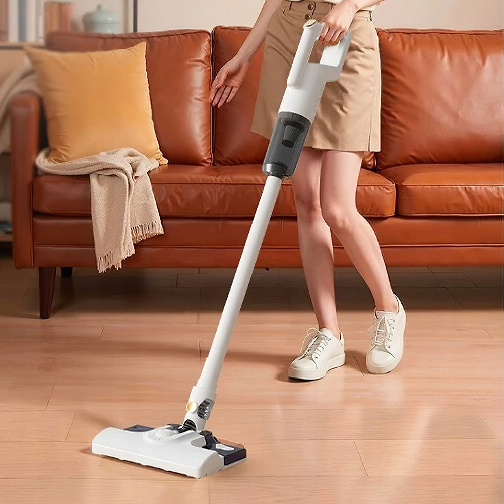 Vacuum Cleaner Mop Self-supporting Vacuum Cleaner, Powerful Cordless Vacuum Cleaner 7000 Pa Dominant color white
