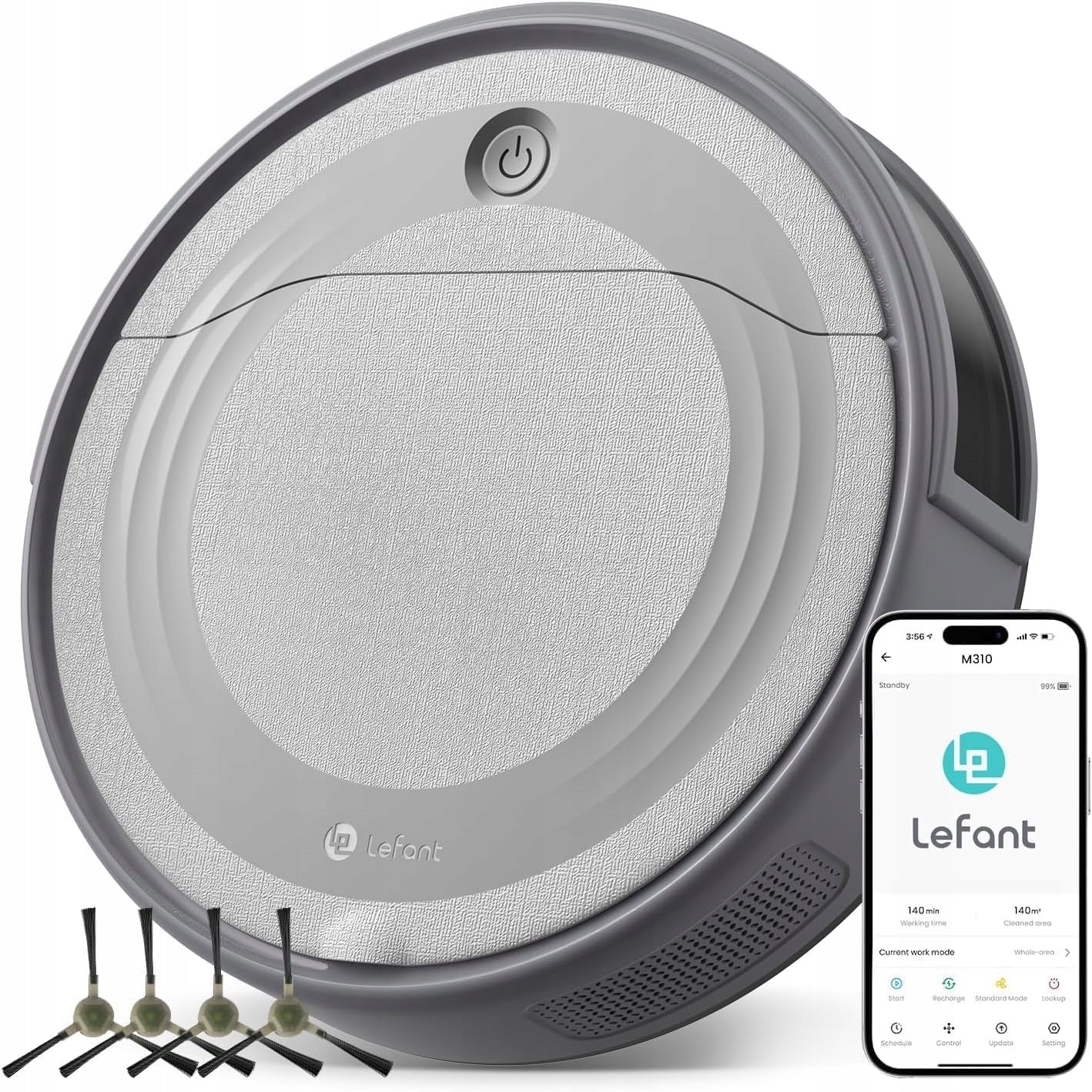 Vacuum Cleaner Robot, 4500Pa, 180 min, WiFi/App, with Remote Navigation