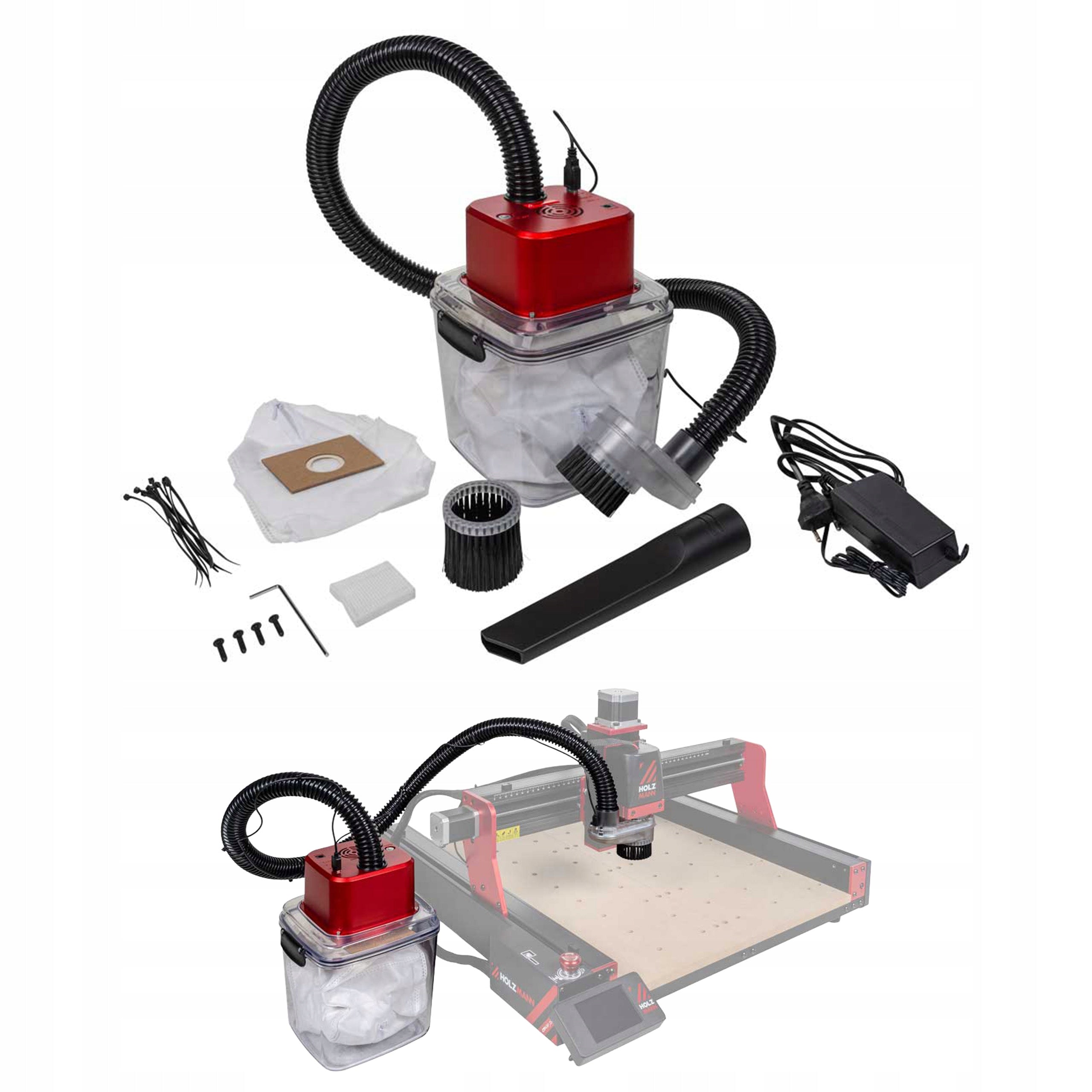 Vacuum Cleaner Sawdust Extraction Chip for Mini CNC Milling Machine CTF45P 6000Pa 72W LED