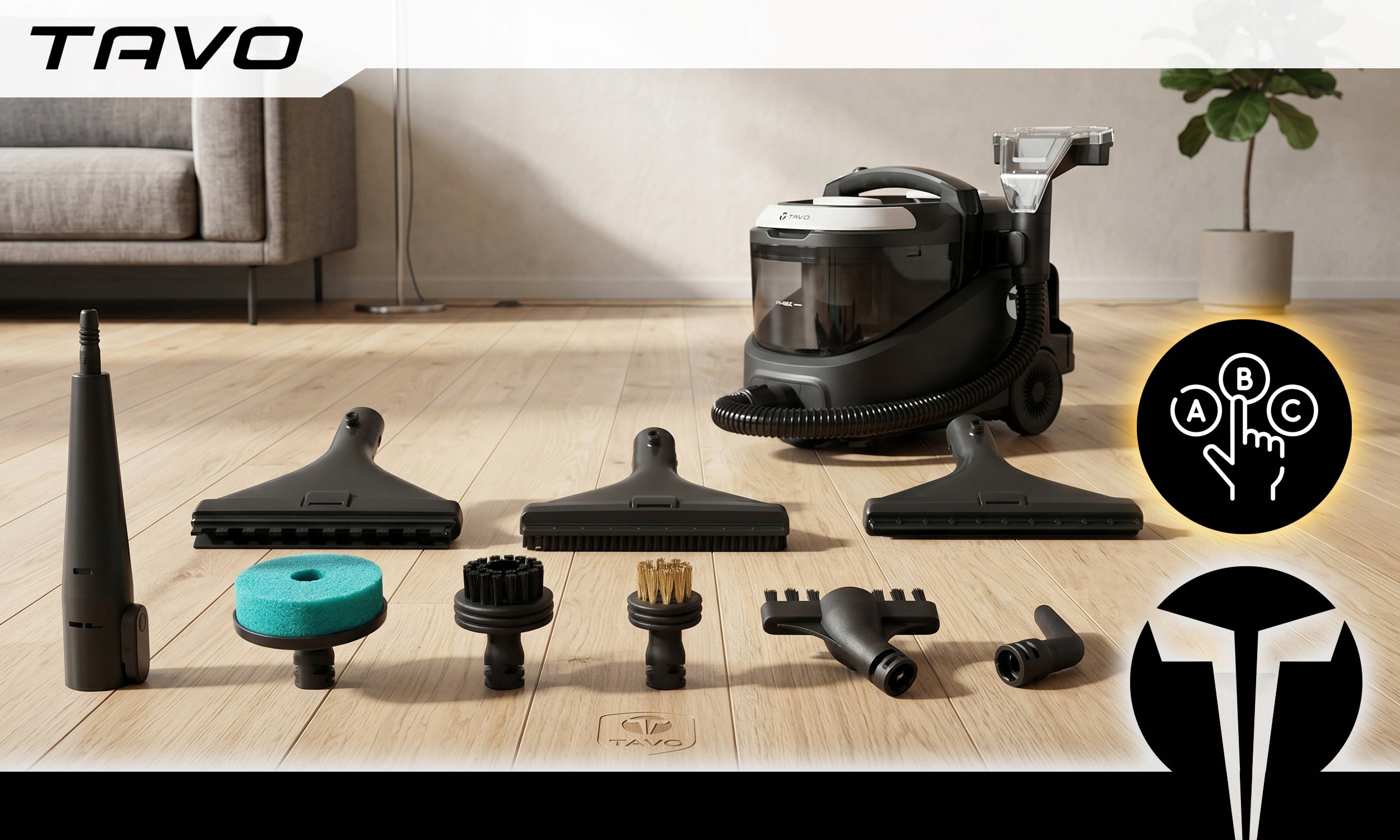 Vacuum Cleaner Washing Steam Cleaner 2400W For Carpet Upholstery Cleaner Heating Dust container volume 2.2 l
