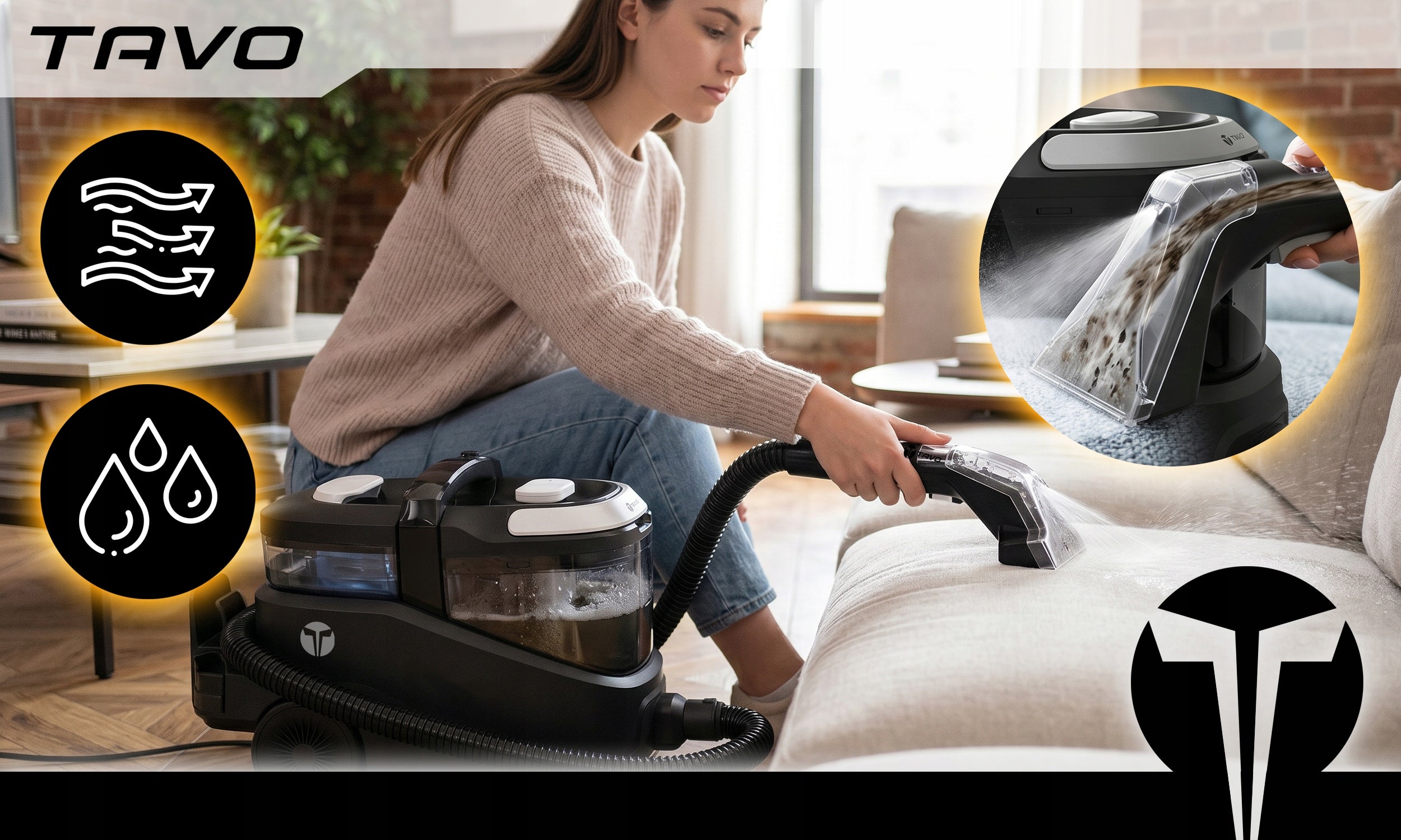 Vacuum Cleaner Washing Steam Cleaner 2400W For Carpet Upholstery Cleaner Heating Power 2400 W