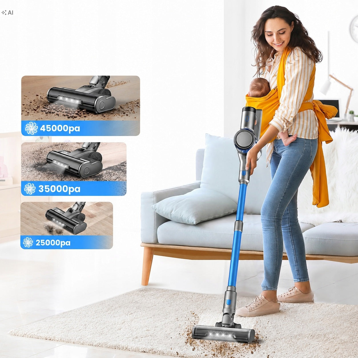 Vacuum Cleaner Wireless 400W 45KPa LED Stoppers 55min Manufacturer code GSM S9X odkurzacz bezprzewodowy pionowy