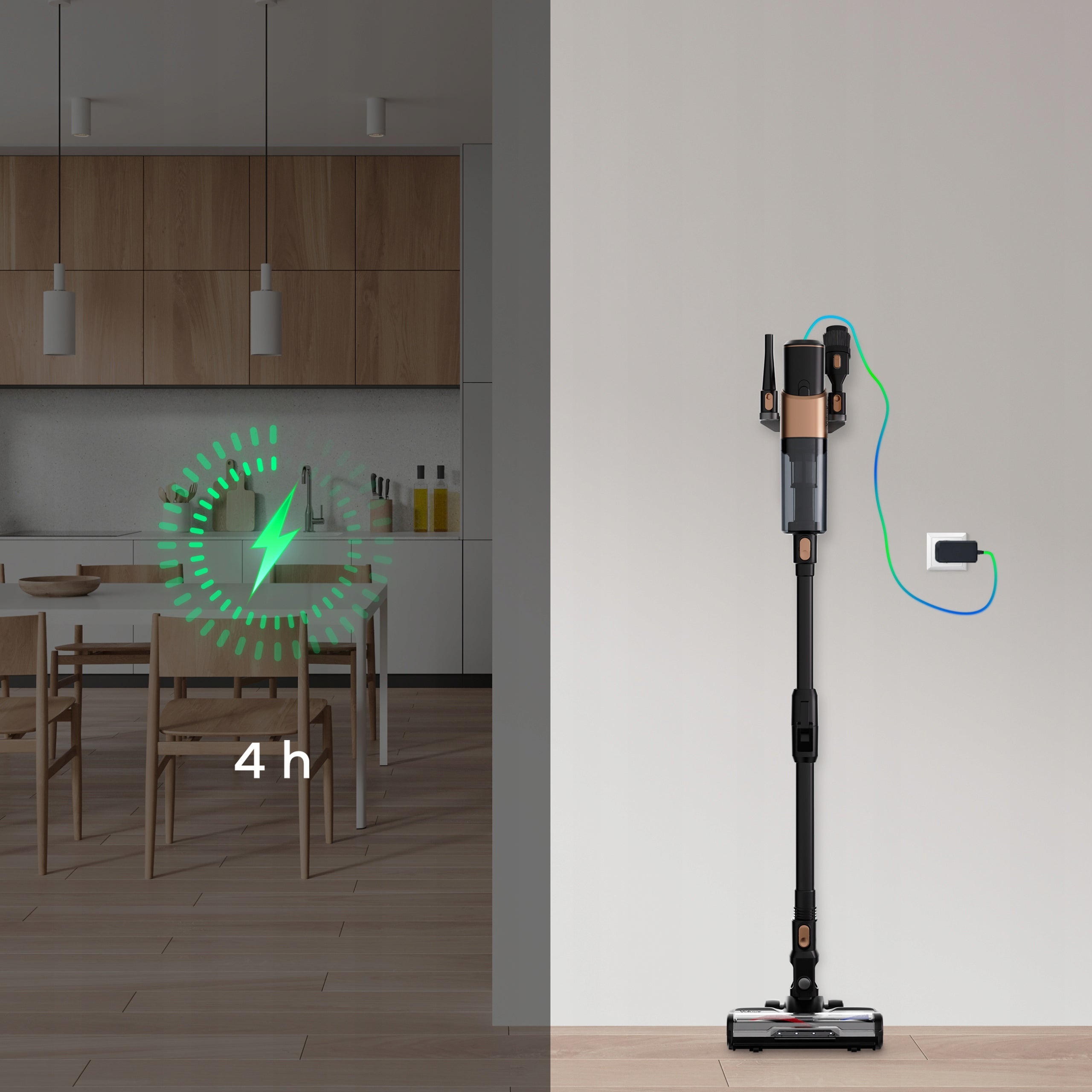 Vacuum Cleaner Wireless Vertical Mopping Washing VOKSAR S11 PRO MOP 5in1 LED Wet mode yes