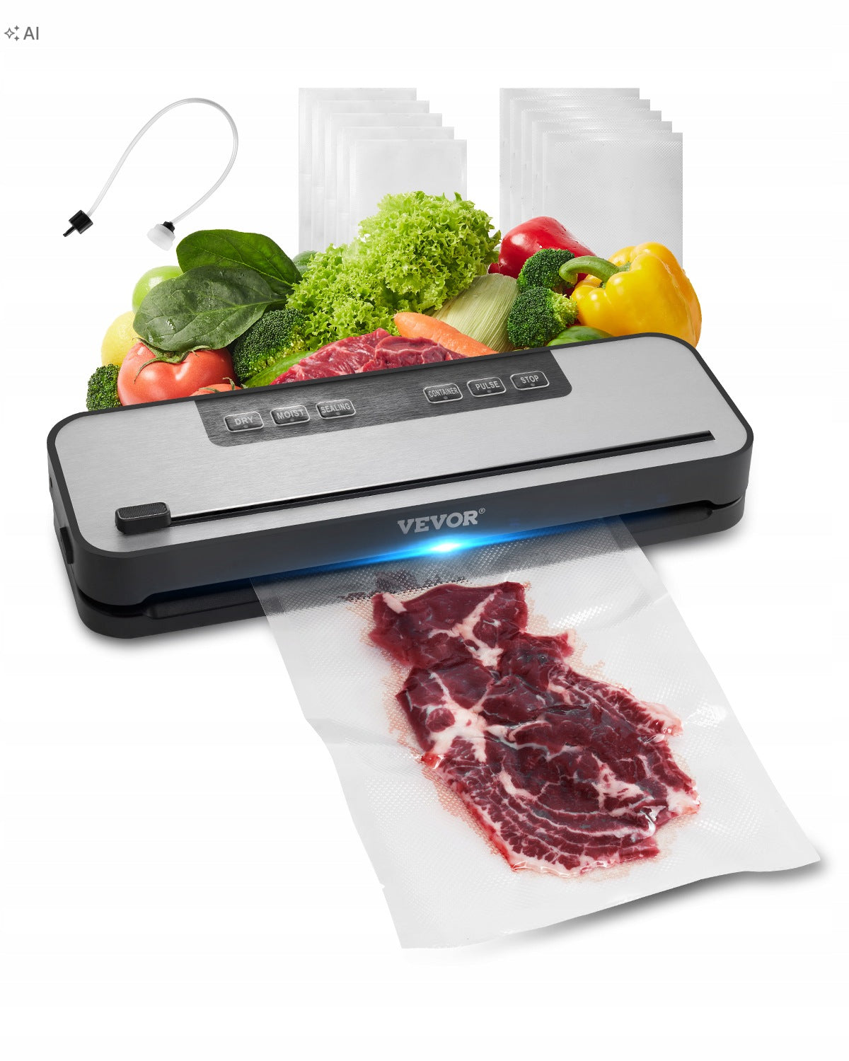 Vacuum Welding Machine 100W Suction Power 60KPA With Dry Mode And Damp Mode Brand Vevor