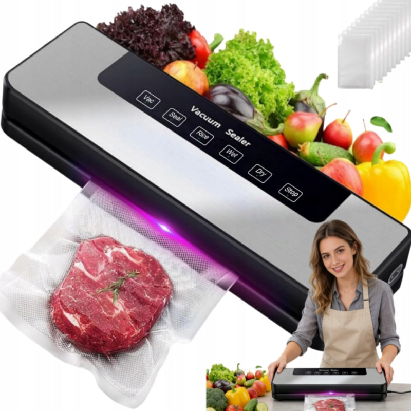 Vacuum Welding Machine Automatic Food Packaging Machine + 30 Rolls Bags