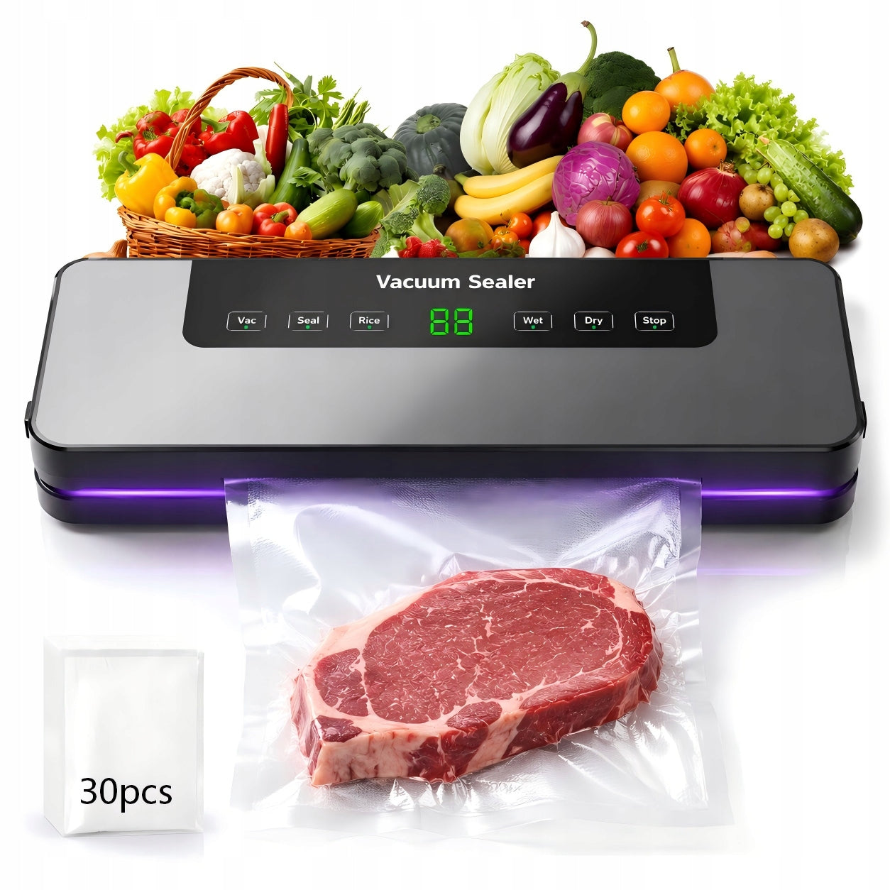 Vacuum Welding Machine Automatic Food Strong Packing Machine +30 Foil