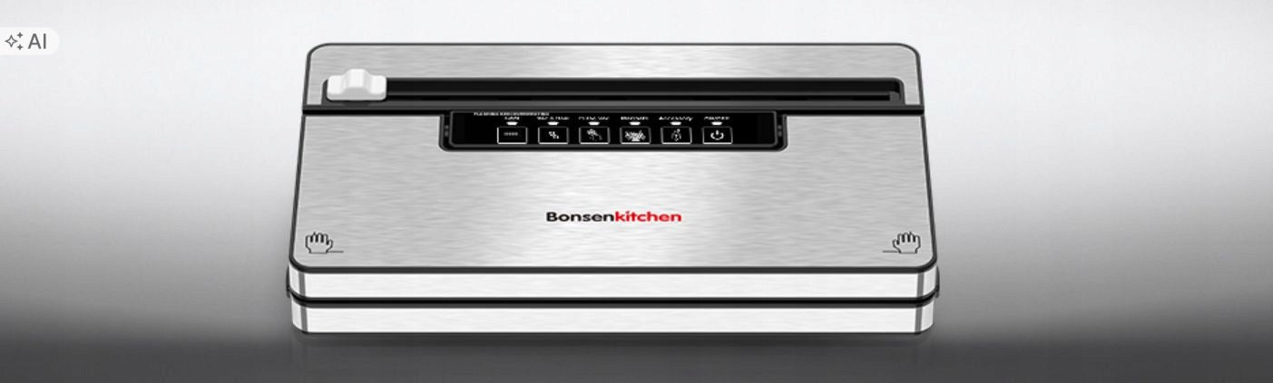 Vacuum Welding Machine Bonsenkitchen VS3201 125W 55KPA For Food Packaging status original