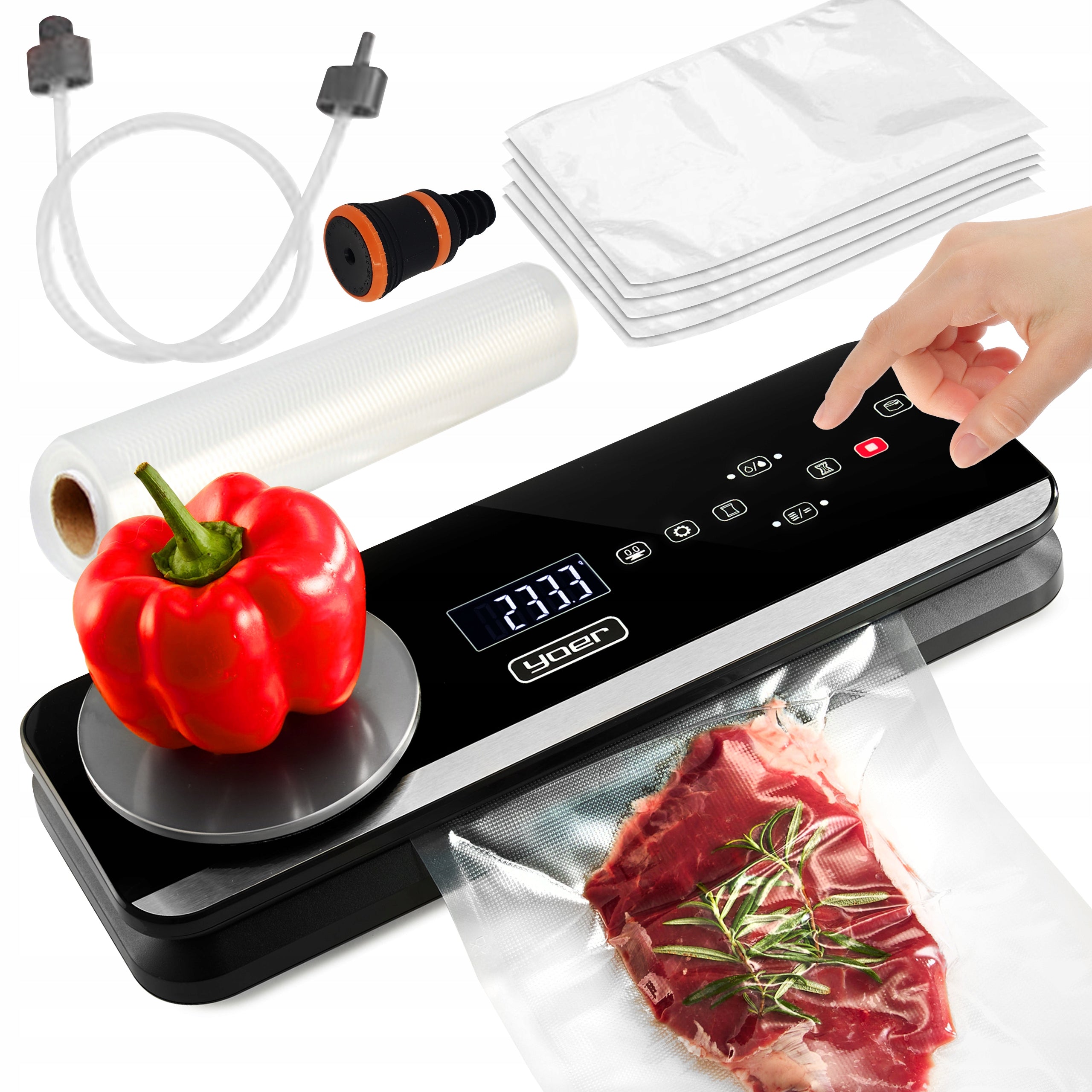 Vacuum Welding Machine Food Packaging Machine Yoer AUTOMATIC +Accessories +WEIGHT
