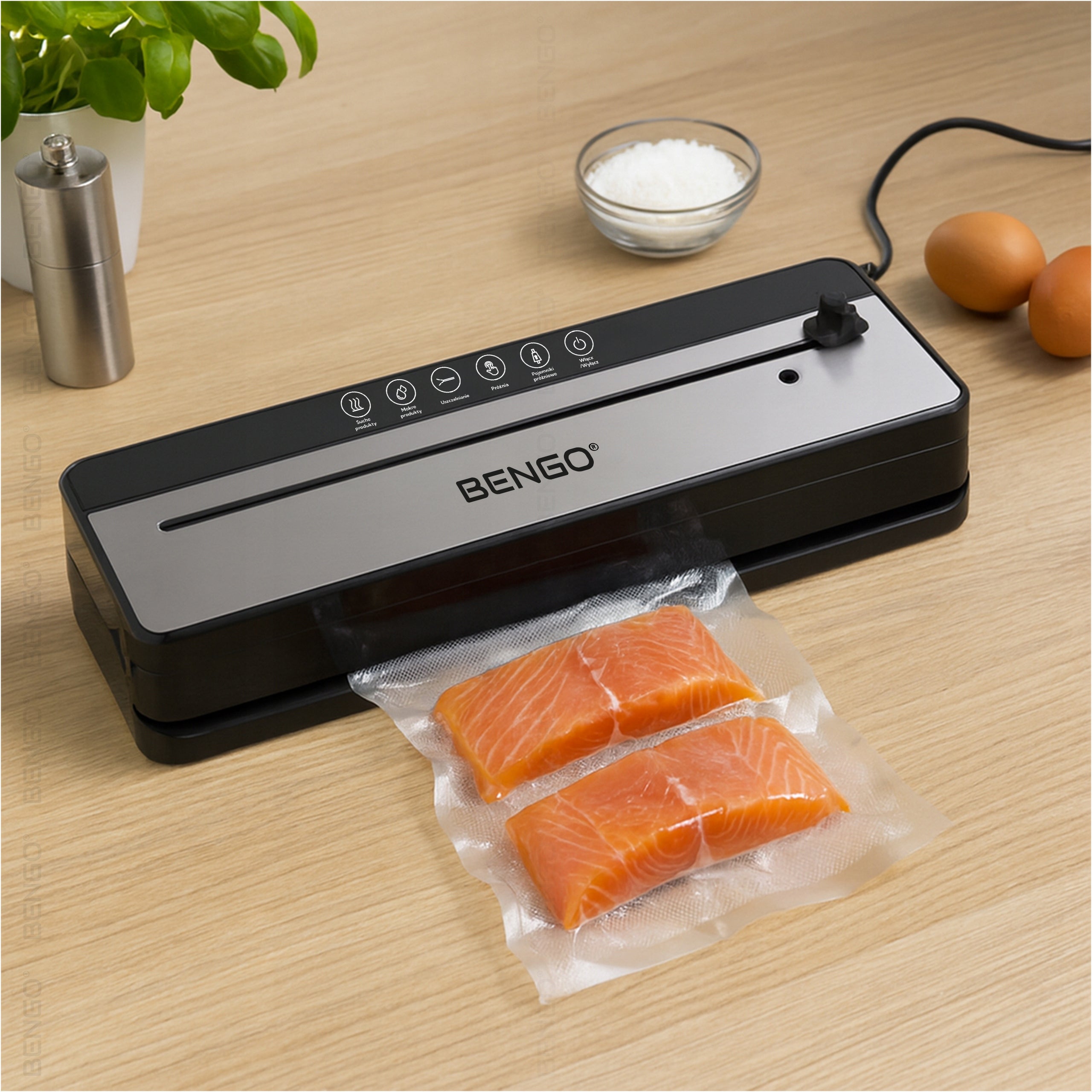 Vacuum Welding Machine Food Packing Machine Automatic Guillotine + Pouches Packaging status original