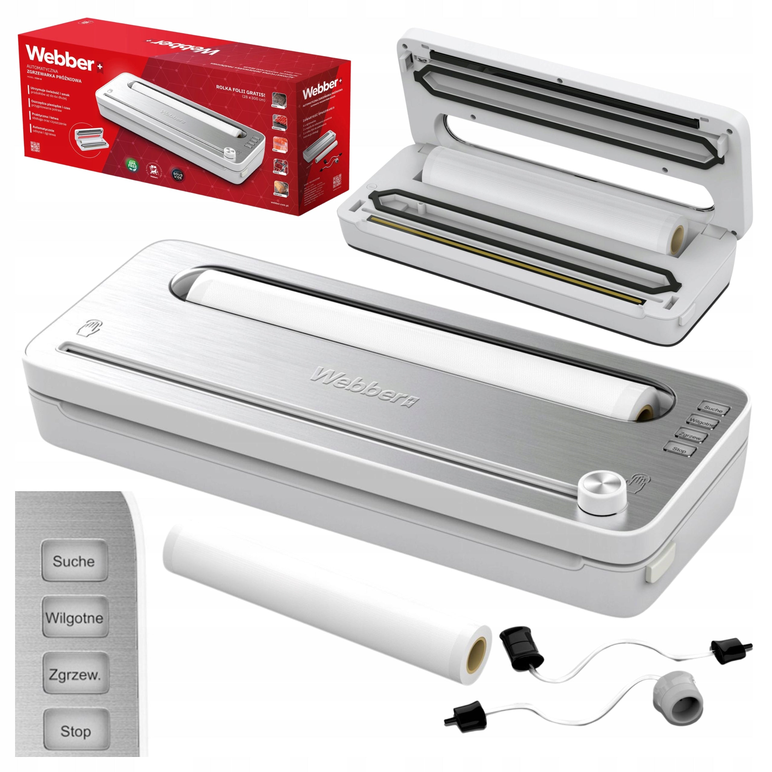 Vacuum Welding Machine For Food Packaging Automatic +Foil 120W Silver